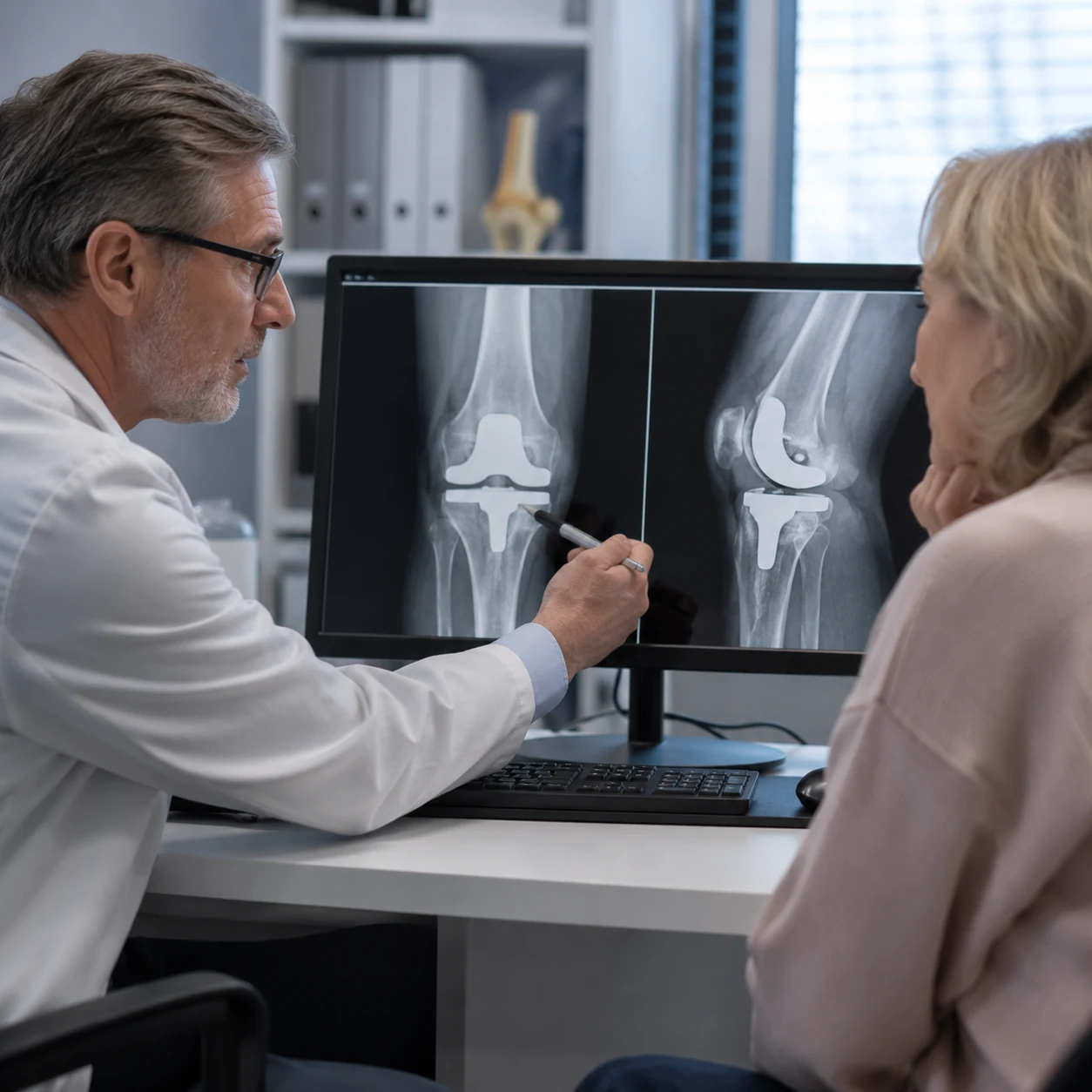 Review of knee replacement X-rays
